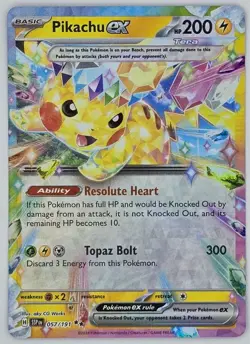 Pokemon TCG | Pikachu EX 057/191 Double Rare Holo | Surging Sparks - Image 1