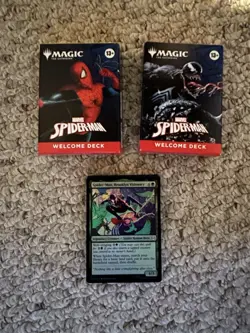 Magic The Gathering Spider-Man Welcome Deck SDCC 2025, WHITE and BLACK (opened) - Image 1