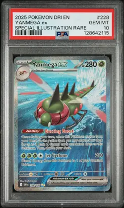 2025 Pokemon Destined Rivals #228 Yanmega Ex Special Illustration Rare PSA 10 - Image 1