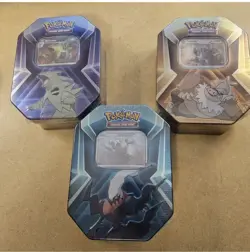 Pokemon TCG Triple Whammy Tins - Factory Sealed (Lot of 3 Tins) - Image 1
