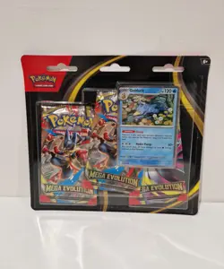 Pokemon TCG Mega Evolution Golduck Triple Blister Booster Pack - Factory Sealed - Image 1