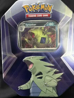 Pokemon TCG: Tyranitar Triple Whammy Collectors Tin - Factory Sealed - Image 1