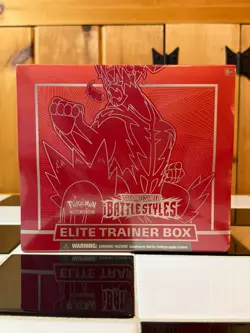 Pokemon TCG Sword Shield Battle Styles ETB Elite Trainer Box New Sealed Red - Image 1