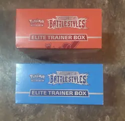 Pokemon Sword & Shield Battle Styles Elite Trainer Box ETB Lot of 2 New Sealed - Image 3