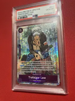 2024 ONE PIECE OP07-500 YEARS IN THE FUTURE TREASURE RARE TRAFALGAR LAW PSA 10 - Image 4