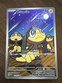 Pokemon Helioptile 143/132 Me01: Mega Evolution Illustration Rare Holo - Image 1