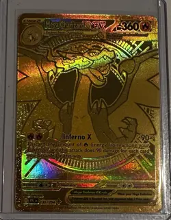🔥 Mega Charizard X ex Gold 130/094 - Phantasmal Flames Pokemon TCG | Ultra Rare - Image 2
