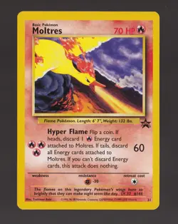 Moltres 21/53 Black Star Promo Pokemon TCG WOTC Vintage NM - Image 1