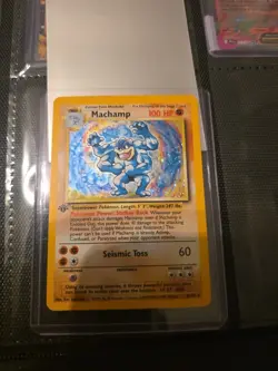 Pokemon Card Machamp Holo 8/102 1st Edition Base Set WOTC LP - Image 1