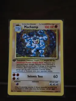 Pokemon Card Machamp 8/102 1st Edition Base Set Holo Foil LP/NM Vintage Rare - Image 1