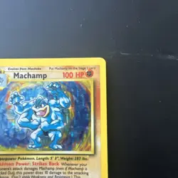 1st Edition Machamp Holo Rare Pokemon Card Base Set 8/102 LP - Image 3