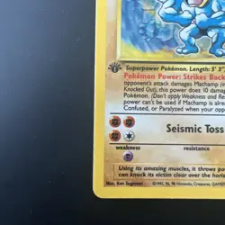1st Edition Machamp Holo Rare Pokemon Card Base Set 8/102 LP - Image 5