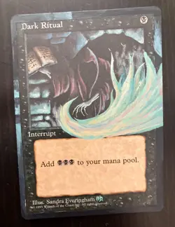 Dark Ritual (4th Ed.) ALTERED with extended art, handpainted tourney legal v1 - Image 1