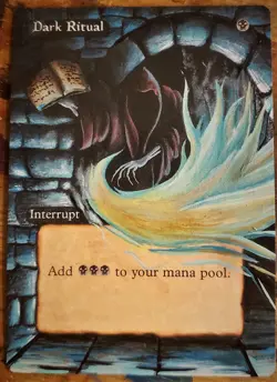 Dark Ritual - Full Art / Altered - MTG / Magic the Gathering Alter - Image 1
