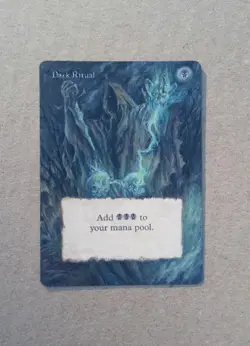 MtG Dark Ritual Full Magic Altered Hand Painted Art Original Alter - Image 1