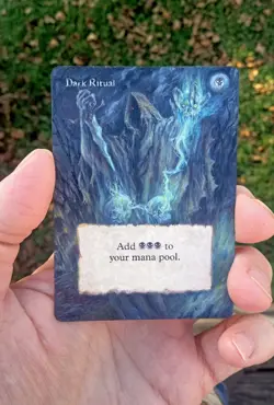 MtG Dark Ritual Full Magic Altered Hand Painted Art Original Alter - Image 2