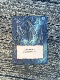 MtG Dark Ritual Full Magic Altered Hand Painted Art Original Alter - Image 3