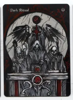 Dark Ritual MTG Altered art MAGIC Hand Painted Card Commander - Image 1
