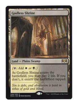MTG - Godless Shrine - M/NM - Ravnica Allegiance- Magic The Gathering - Image 1