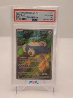 Pokemon SV Scarlet & Violet 151 ETB Promo Snorlax 051 PSA 10 GEM MINT - Image 1