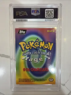 PSA 9 Charizard Movie Edition 1999 Topps Pokemon #E6 Of 12 Black Label - Image 2