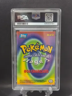 PSA 9 Charizard Movie Edition 1999 Topps Pokemon #E6 Of 12 Black Label - Image 2
