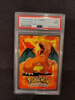 PSA 9 Charizard Topps Pokemon Movie Edition - Image 1