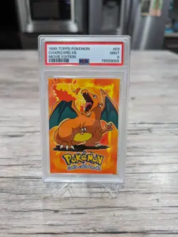 Pokemon Card Charizard E6 of E12 Topps Movie Edition 1999 PSA 9 MINT Black Logo - Image 1