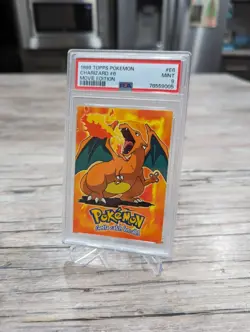 Pokemon Card Charizard E6 of E12 Topps Movie Edition 1999 PSA 9 MINT Black Logo - Image 2