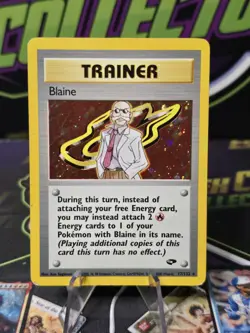 Pokemon Trainer Card Blaine Gym Challenge 17/132 Vintage Holo Rare - Image 1