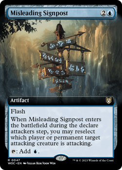 Misleading Signpost (Extended Art) [Wilds of Eldraine Commander] Near Mint - Image 1