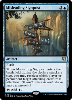 Misleading Signpost NM/LP Wilds of Eldraine Commander - Image 1