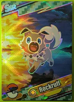 ⭐New! Rockruff PM-SSR No. 001 SSR Holo Eif Origin 4.0 Non-TCG Pokemon - Image 1