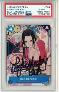 PSA GEM MINT 10 Signed Lydia Mackay 'Boa Hancock '(Illustration Box Vol.1) - Image 1