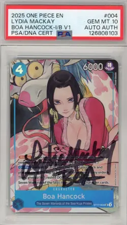 PSA GEM MINT 10 Signed Lydia Mackay 'Boa Hancock '(Illustration Box Vol.1) - Image 1