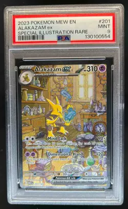 2023 Pokemon SV 151 MEW EN Alakazam ex #201/165 PSA 9 - Image 1