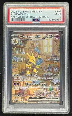 2023 Pokemon SV 151 - MEW EN #201/165 Alakazam ex PSA 9 - Image 1