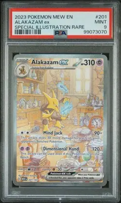 Pokemon Alakazam EX 201/165 Sv: Scarlet & Violet 151 SIR PSA 9 MINT - Image 1