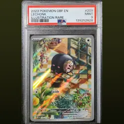 2023 POKEMON OBF EN-OBSIDIAN FLAMES #209 LECHONK ILLUSTRATION RARE PSA 9 - Image 1