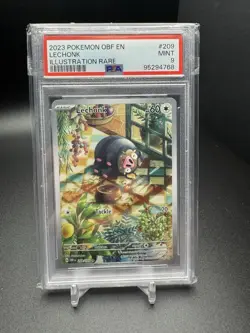 Lechonk 209/197 Obsidian Flames Illustration Rare Holo Pokemon PSA 9 Mint - Image 1