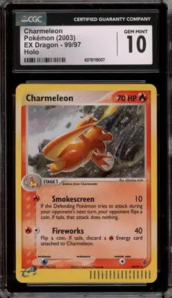 Pokemon Charmeleon EX Dragon Holo Rare #99 CGC 10 Gem Mint - Image 1