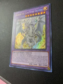 Yugioh Albion The Sanctifire Dragon CYAC-EN035 Secret Rare 1st Ed LP/NM - Image 2