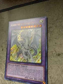 Yugioh Albion The Sanctifire Dragon CYAC-EN035 Secret Rare 1st Ed LP/NM - Image 3