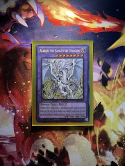 YuGiOh - Albion The Sanctifire Dragon - CYAC EN035 - Secret Rare 1st Edition NM - Image 1