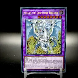 Yugioh Albion the Sanctifire Dragon CYAC-EN035 Secret Rare 1st Edition NM - Image 1
