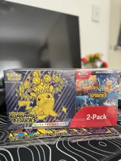 Pokemon TCG: Surging Sparks Costco 2 Packs (ETB + Booster Bundle) - Sealed ✅ - Image 1