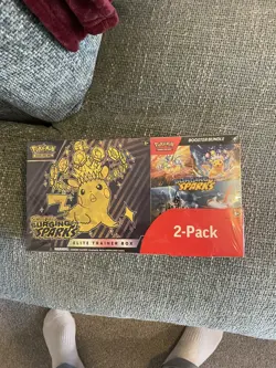 Pokemon Surging Sparks Elite Trainer Box Etb & Booster Bundle | Costco 2-Pack - Image 1