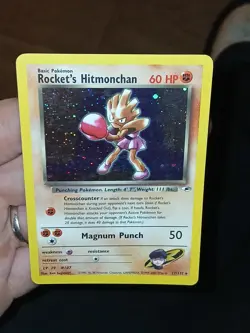 Rockets Hitmonchan Gym Heroes Trading Card 11/132 Holo Lp - Image 1