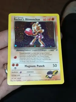 Rockets Hitmonchan Gym Heroes Trading Card 11/132 Holo Lp - Image 2