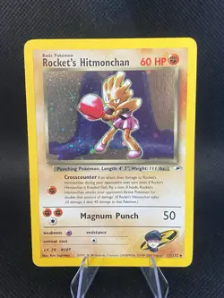 Rockets Hitmonchan Holo Gym Heroes Trading Card 11/132 - Image 1
